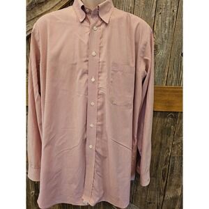 Paul Frederick 2 ply Broadcloth red check long sleeve dress shirt 16.5-35 -